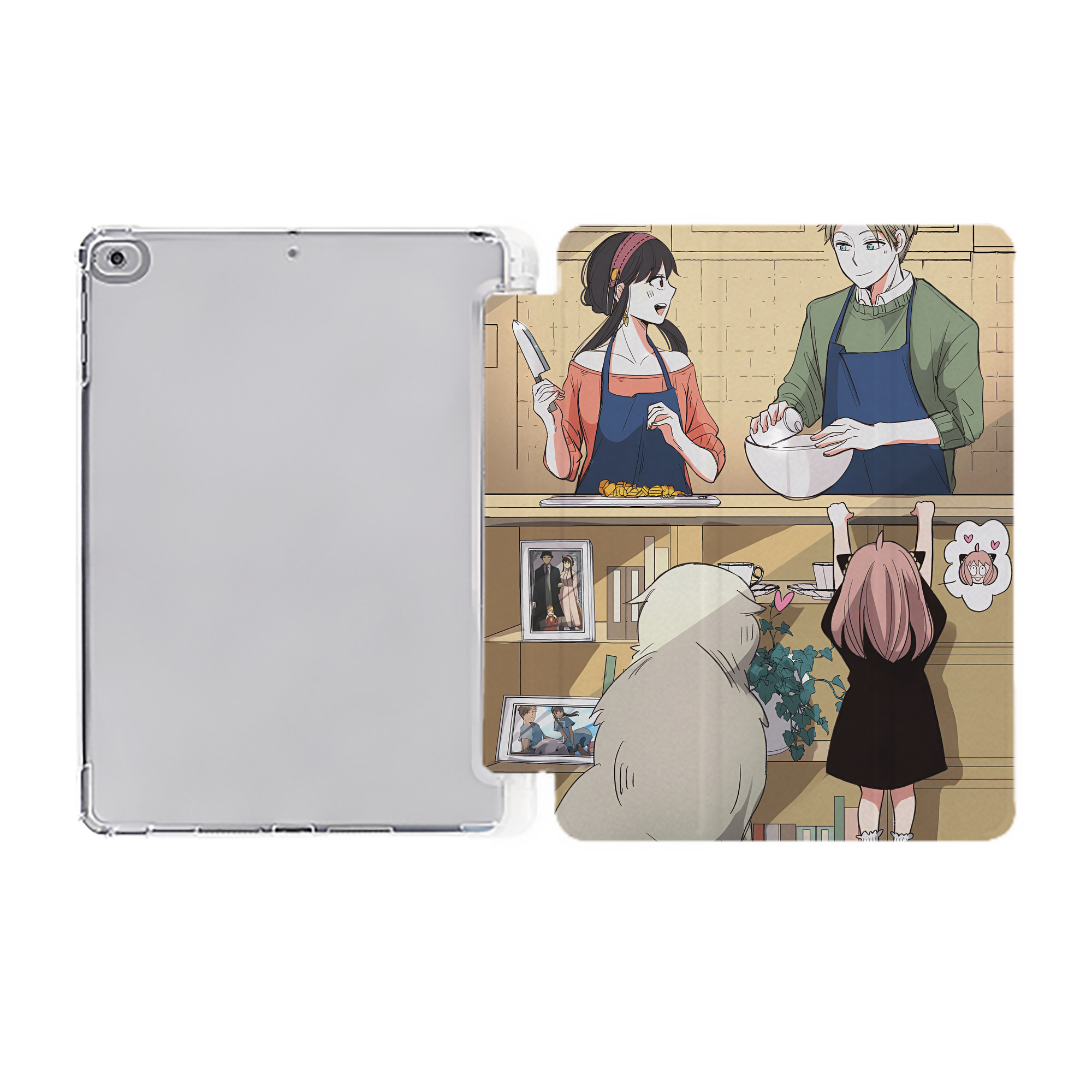 （画像用） SPY×FAMILY间谍家家酒 IPad ケース ペン収納付き 三つ折りスタンド PUレザー×シリコン 対応機種9.5/10.5/10.9インチ